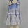 cotton blue summer plaid dress for kids